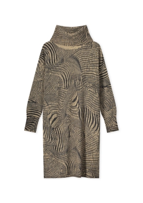 knit dress turtle printed Print Jazz-w24