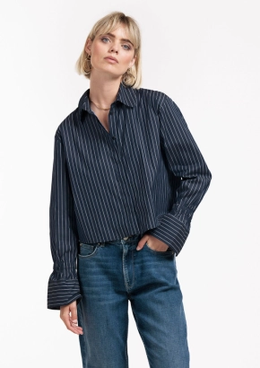 Studio Anneloes blouse Fildeli poplin stripe blouse